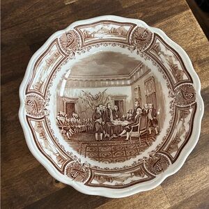 Vintage Brown and White Bowl